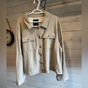 Bagatelle Collection | Cream Coloured Oversized Shacket